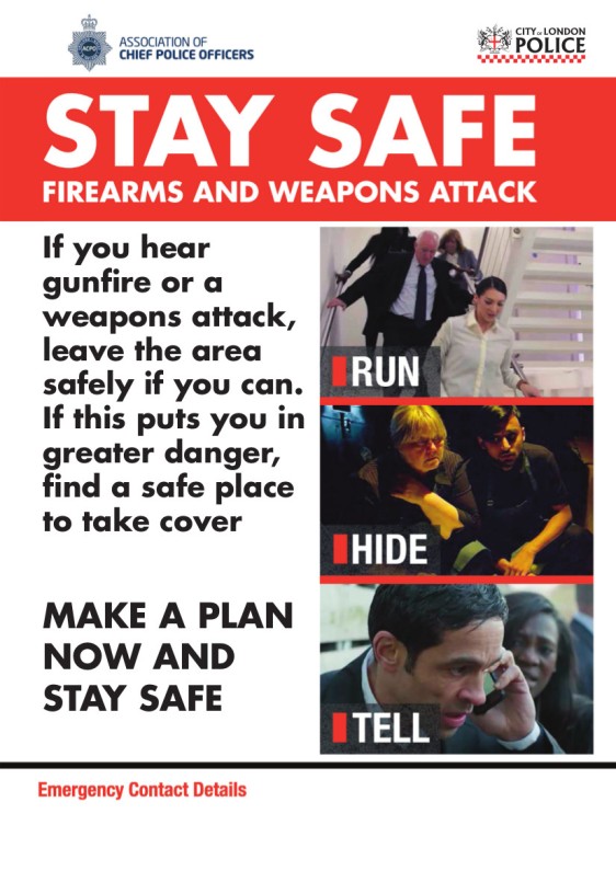 Stay Safe poster